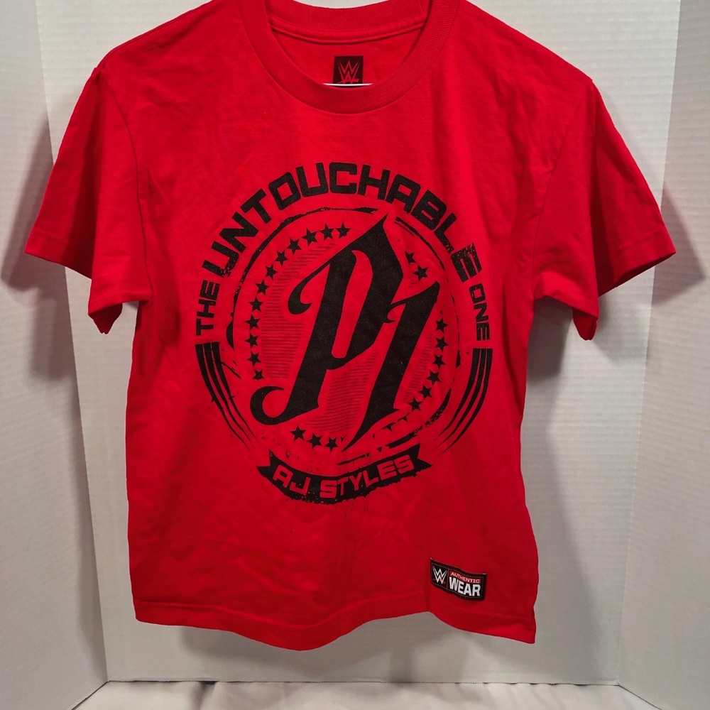 WWE AJ STYLES P1 UNTOUCHABLE YOUTH Large t-shirt